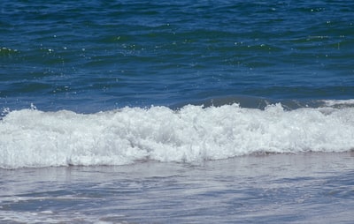 海浪在岸上白天

